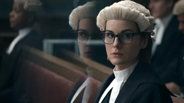 Black Eyeglasses worn by Kate Woodcroft (Michelle Dockery) as seen in Anatomy of a Scandal TV series outfits (Season 1)
