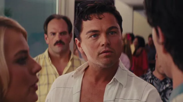 Jordan Belfort's (Leonardo DiCaprio) Checkered White Shirt in The Wolf of Wall Street
