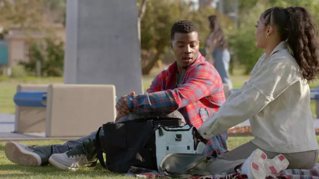 IceCream Big Melt Colorblock Plaid Flannel Button-Up Shirt worn by Spencer James (Daniel Ezra) as seen in All American (S04E17)