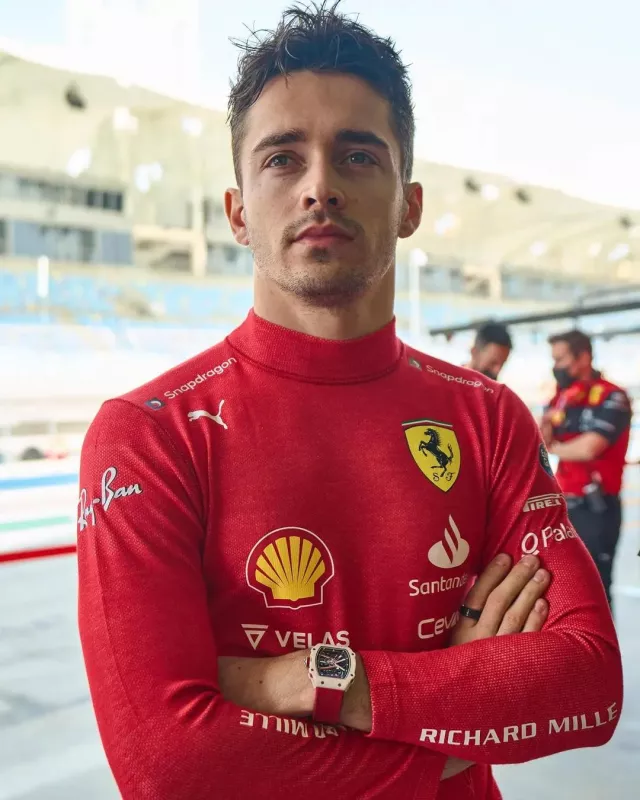 Charles Leclerc's black bolt nut ring on his Instagram account @charles_leclerc