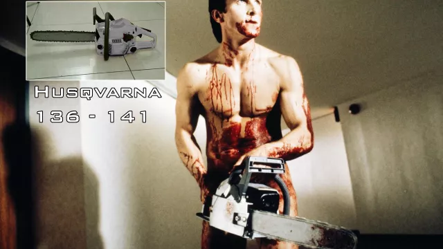 Husqvarna 136 Chainsaw used by Patrick Bateman (Christian Bale) in American Psycho movie