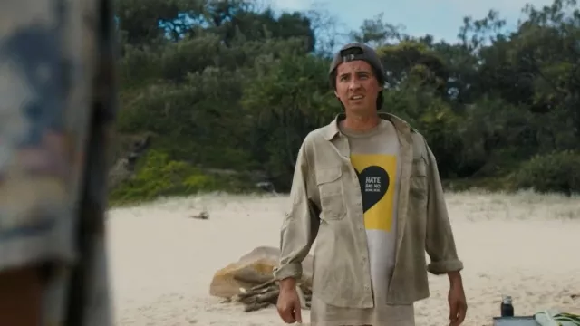 Hate Has No Home Here Heart T-Shirt worn by Josh Herbert (Nicholas Coombe) in The Wilds TV series (S02E07)