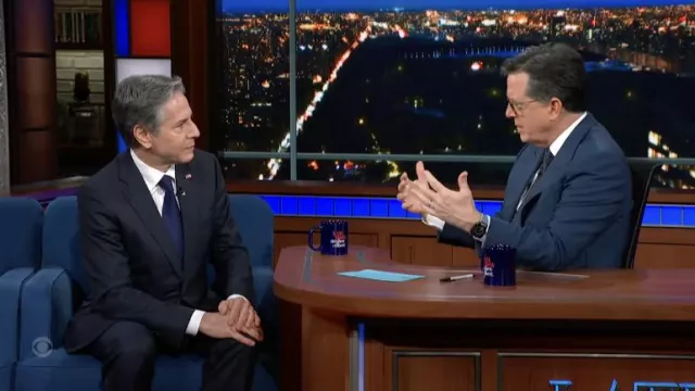 Apple Watch worn by Stephen Colbert as seen in The Late Show with Stephen Colbert