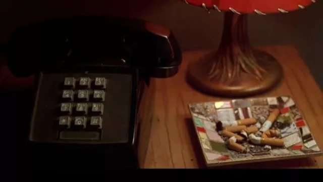 Retro Black Desk Push Button Telephone corded of Betty / Diane Selwyn (Naomi Watts) in Mulholland Drive
