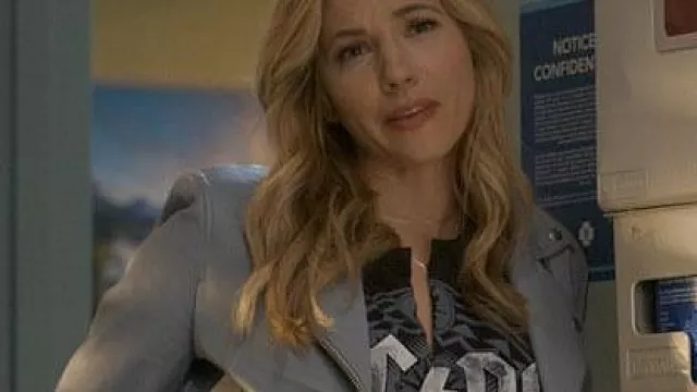 Light Blue Leather Jacket worn by Jenny Hoyt (Katheryn Winnick) in Big Sky TV series (Season 2 Episode 13)