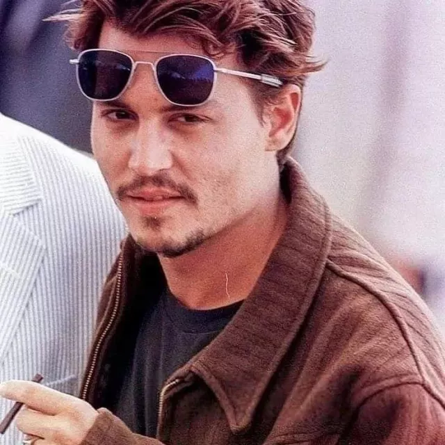 American Optical's Original Pilot sunglasses worn by Johnny Depp on @serusdistribution's Instagram account