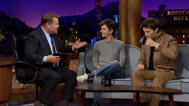 Veja sneakers in white worn by Tig Notaro as seen in The Late Late Show with James Corden on June 7, 2022
