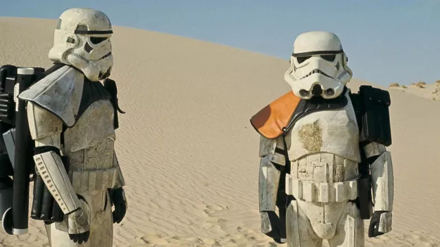 Une épaulette de SandTrooper dans le film Star Wars : Un nouvel espoir