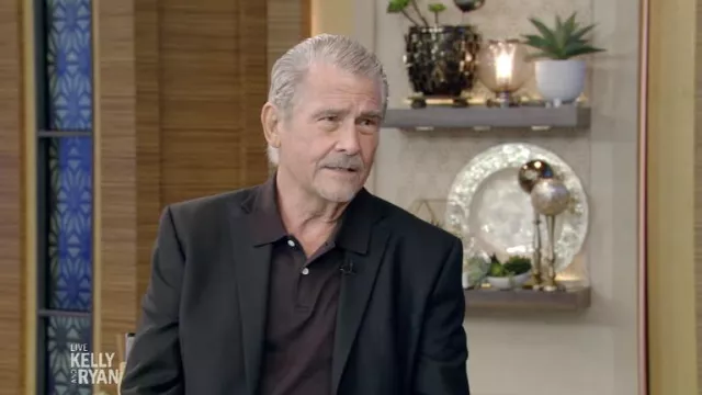 Brown polo shirt worn by James Brolin as seen in LIVE with Kelly and Ryan