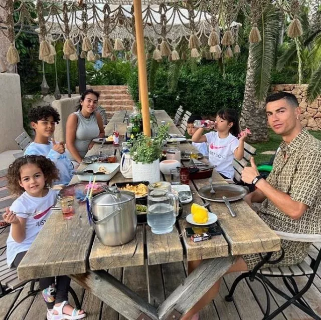 Fendi FF print short-sleeved shirt worn by Cristiano Ronaldo on his Instagram account @cristiano
