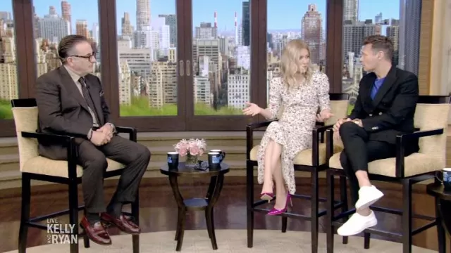 Burgundy Leather Loafers worn by Andy García as seen in LIVE with Kelly and Ryan