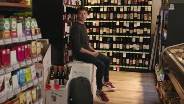 Puma Suede Sneakers in red worn by Tyler (Uly Schlesinger) as seen in Jerry & Marge Go Large