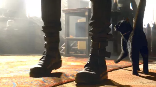 3 buckle ankle boots worn by The Analyst (Neil Patrick Harris) in The Matrix Resurrections wardrobe