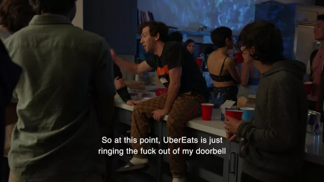 Gucci Natural GG Technical Jersey Track Pants worn by Creamcheese (Misha Brooks) in Players (S01E05)