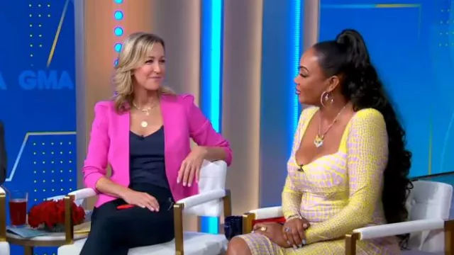 Alex Perry Lennon Cocktail Dress worn by Vivica A. Fox as seen in Good Morning America Weekend on 05 July 2022