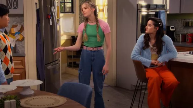 BP Fuzzy Crop Cardigan worn by Lex (Jules LeBlanc) as seen in Side Hustle (S02E19)