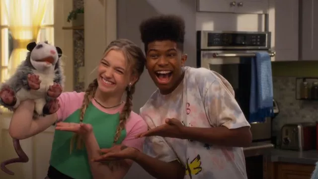 Obey But­ter­flies Tie-Dye Tee worn by Munchy (Isaiah Crews) as seen in Side Hustle (S02E19)