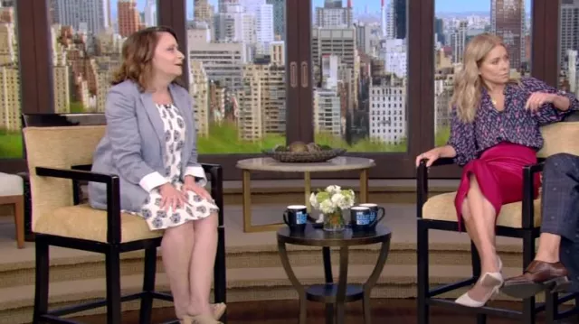 Theory Combo Blazer Jacket worn by Rachel Dratch as seen in LIVE with Kelly and Ryan on 06 July 2022