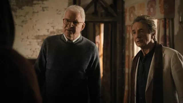 Theory Burton Sweater worn by Charles-Haden Savage (Steve Martin) as seen in Only Murders in the Building (S02E01)