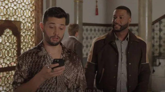 Saint Laurent Teddy Jacket in Wool Felt worn by Michael Culhane (Robert Christopher Riley) as seen in Dynasty (S05E05)