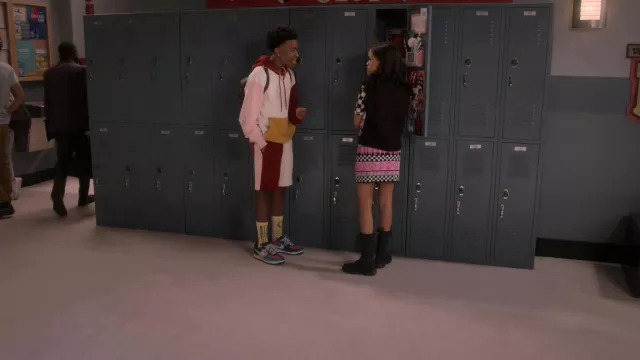 Nike Air Force 1 Multi-Color Sneakers worn by Kelvin (Diamond Lyons) as seen in The Upshaws TV series (Season 2 Episode 2)
