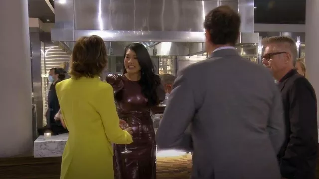 Rotate by Birger Christensen Katarina Dress worn by Crystal Kung Minkoff as seen in The Real Housewives of Beverly Hills (S12E02)