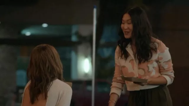French Connection Kylah Knitted Cardigan worn by Sumi (Kara Wang) as seen in Good Trouble (S04E01)