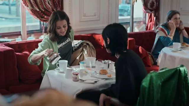 H&M Printed vest Top worn by Mira (Alicia Vikander) as seen in Irma Vep (S01E04)