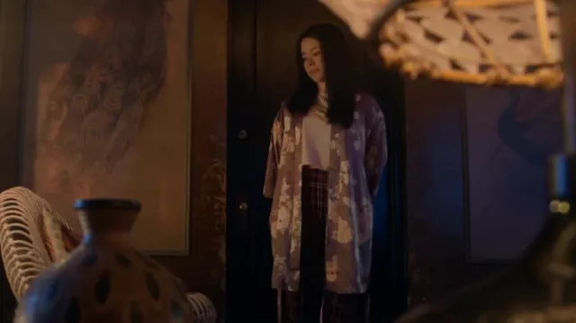 Flora Nikrooz Arisa Floral Charmeuse Wrap worn by Mariana Adams Foster (Cierra Ramirez) as seen in Good Trouble (S04E03)