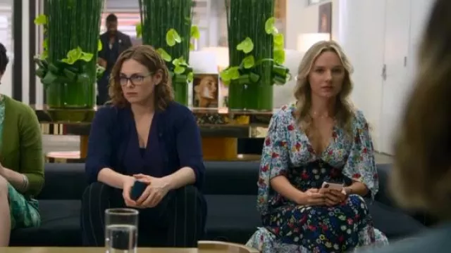 Topshop Idol Mixed Print Mi­di Dress worn by Claire as seen in Good Trouble (S04E05)