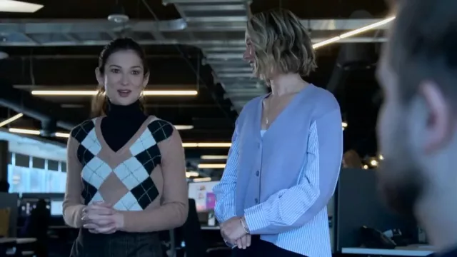 English Factory Mixed Media Cardigan worn by Ava as seen in Good Trouble (S04E05)