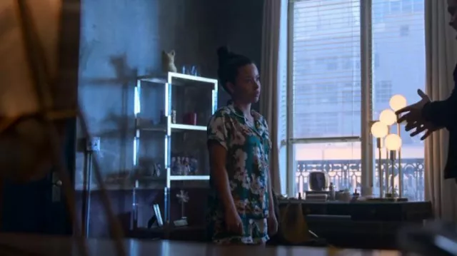 Pretty Little Thing Tiger Blossom Short Satin PJ Set worn by Mariana Adams Foster (Cierra Ramirez) as seen in Good Trouble (S04E06)