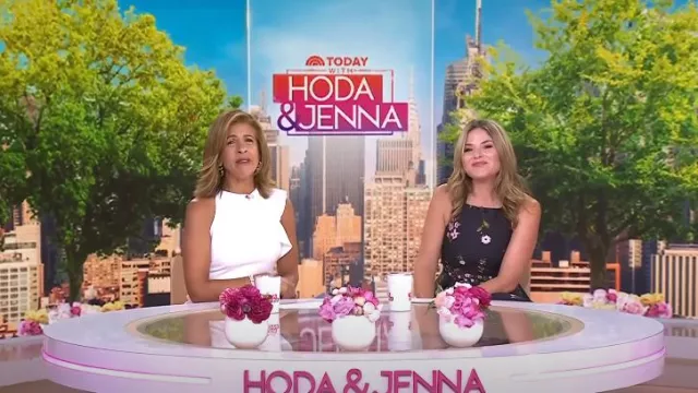 Kate Spade In Bloom Printed Fit & Flare Knee Length Dress worn by Jenna  Bush Hager as seen in Today with Hoda & Jenna on 12 July 2022 | Spotern