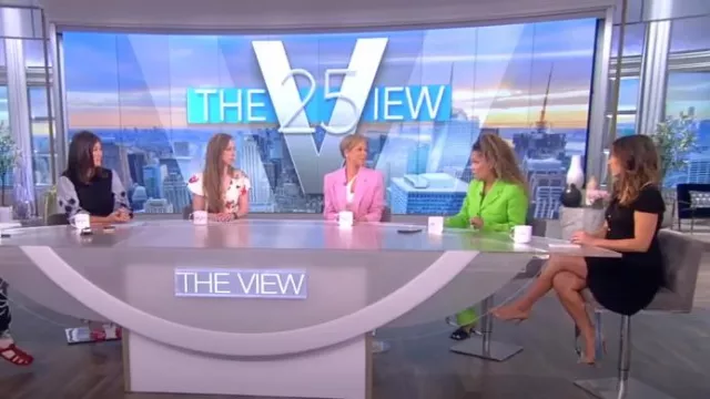 Alice + Olivia Meeko Shirt Dress worn by Alyssa Farah as seen in The View on 14 July 2022