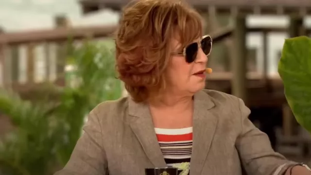 Max Mara Cento Striped Tank Top worn by Joy Behar as seen in The View on 29 June 2022