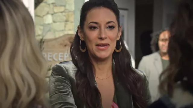 Anthropologie Crescent Hoops worn by Amy (Angelique Cabral) as seen in Maggie (S01E11)