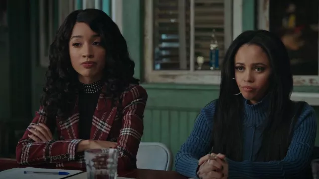 Smythe Duchess Plaid Wool Blazer worn by Tabitha Tate (Erinn Westbrook) as seen in Riverdale (S06E09)