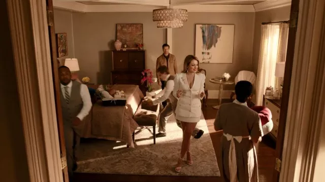 Jimmy Choo Anita Sandals worn by Fallon Carrington (Elizabeth Gillies) as seen in Dynasty (S05E17)