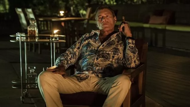Fancy shirt worn by Don Eladio (Steven Bauer) in Better Call Saul TV series outfits (Season 6 Episode 9)
