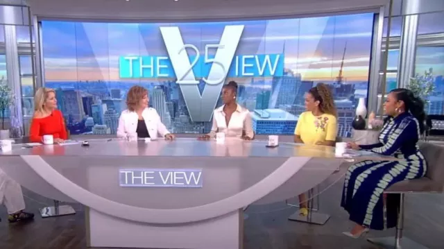 Proenza Schouler Knit Tie Dyed Turtleneck Top worn by Lindsey Granger as seen in The View on 19 July 2022