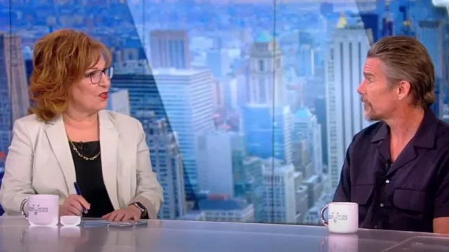 Theory Eco Crunch Double-Breasted Jacket worn by Joy Behar as seen in The View on 21 July 2022
