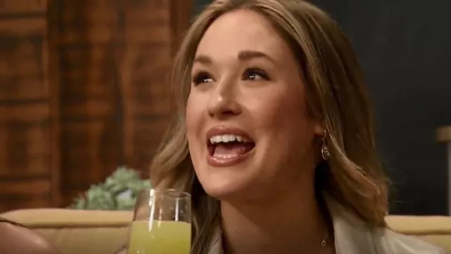 Color Merchants 14K Yellow Gold Dashing Diamonds Chandelier Drop Earrings worn by Rachel Recchia as seen in The Bachelorette (S19E02)