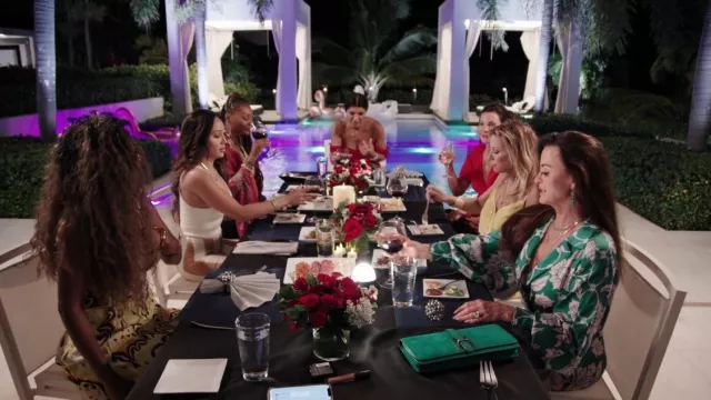 Alexis Basila Floral-print Wrap Maxi Dress worn by Kyle Richards as seen in The Real Housewives Ultimate Girls Trip (S01E05)
