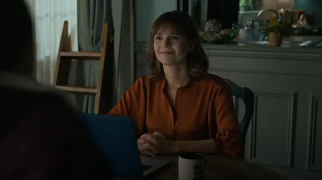 Lafayette 148 New York Skye Blusa usada por Kristen Bouchard (Katja Herbers) como se ve en Evil (S03E04)