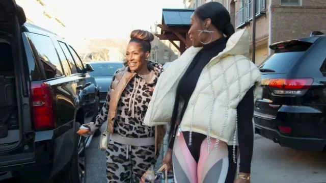 Generation Love Benny Leopard Print Joggers worn by Shereé Whitfield as seen in The Real Housewives of Atlanta (S14E10)