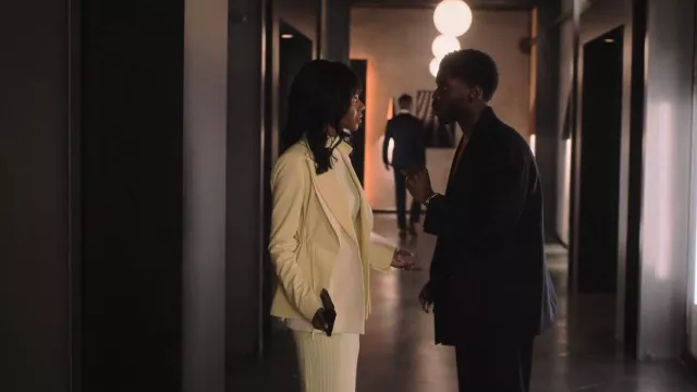 Jonathan Simkhai Aitana Blazer worn by Zenzi Fullington (Ashleigh Murray) as seen in Tom Swift (S01E07)