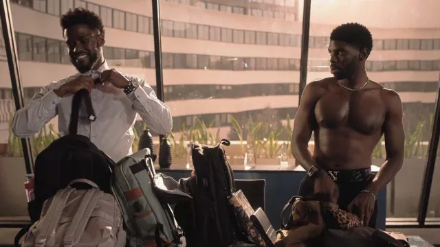 Off-White Arrow Buckle Leather Belt worn by Tom Swift (Tian Richards) in Tom Swift (S01E06)