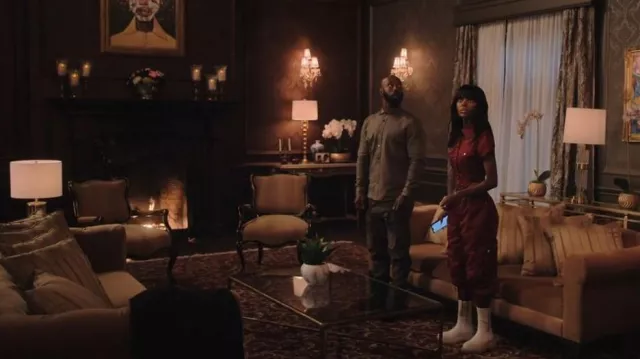 LaQuan Smith Utility Tie Ankle Pants worn by Zenzi Fullington (Ashleigh Murray) as seen in Tom Swift (S01E08)