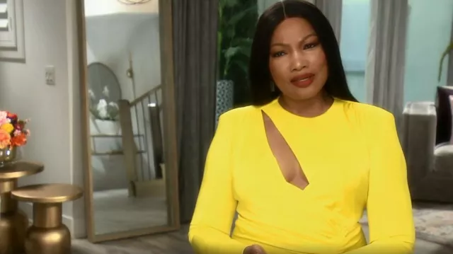 Aggi Adriana Super Yellow Dress worn by Garcelle Beauvais as seen in The Real Housewives of Beverly Hills (S12E12)