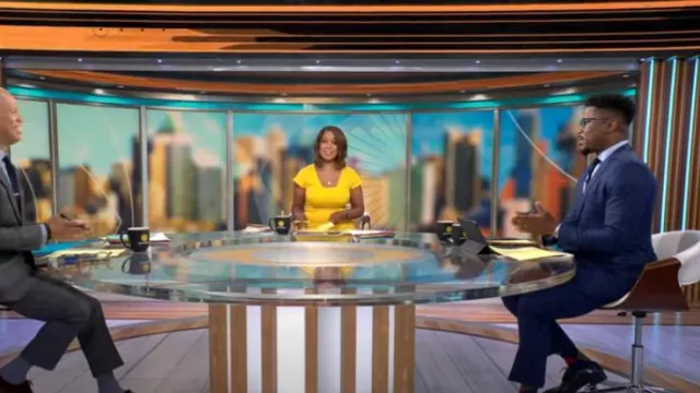 Dolce & Gabbana Cady Midi Dress porté par Gayle King vu dans CBS Mornings le 26 juillet 2022
